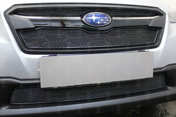 4 299 р. Защитная сетка в бампер (низ, ячейка 4х10 мм) Стрелка11 Премиум Subaru XV GT/G24 дорестайлинг (2017-2021) (Чёрная)  с доставкой в г. Керчь. Увеличить фотографию 2