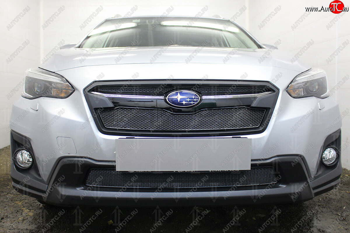 4 299 р. Защитная сетка в бампер (низ, ячейка 4х10 мм) Стрелка11 Премиум Subaru XV GT/G24 дорестайлинг (2017-2021) (Чёрная)  с доставкой в г. Керчь