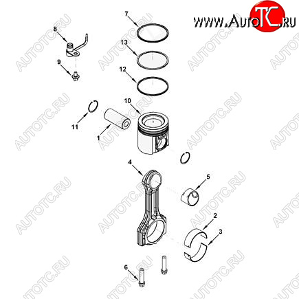 349 р. Втулка шатуна ISF 2.8 4976246 CUMMINS 0276  с доставкой в г. Керчь