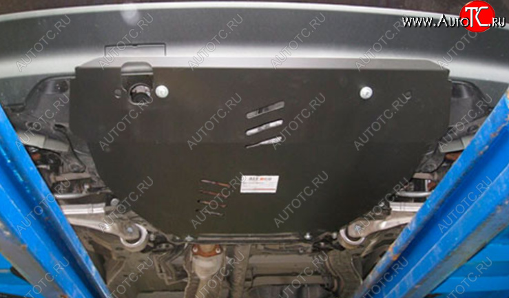 5 199 р. Защита картера двигателя и КПП Alfeco Honda Pilot YF4 рестайлинг (2011-2015) (Сталь 2 мм)  с доставкой в г. Керчь