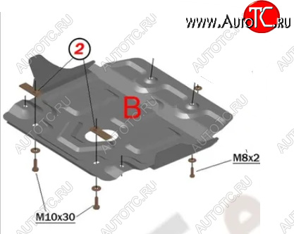 6 549 р. Защита картера двигателя (V-4,6) Alfeco  Lexus GX460  J150 (2009-2022) дорестайлинг, 1-ый рестайлинг, 2-ой рестайлинг (Алюминий 3 мм)  с доставкой в г. Керчь