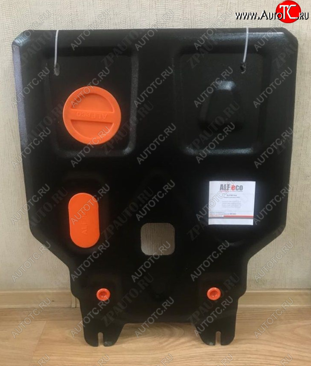 10 649 р. Защита картера двигателя и КПП (V-1,2; 1,4) ALFECO  Honda Fit ( GE,  2) (2007-2014) дорестайлинг, GE 1-ый рестайлинг, GE 2-ой рестайлинг (Алюминий 4 мм)  с доставкой в г. Керчь