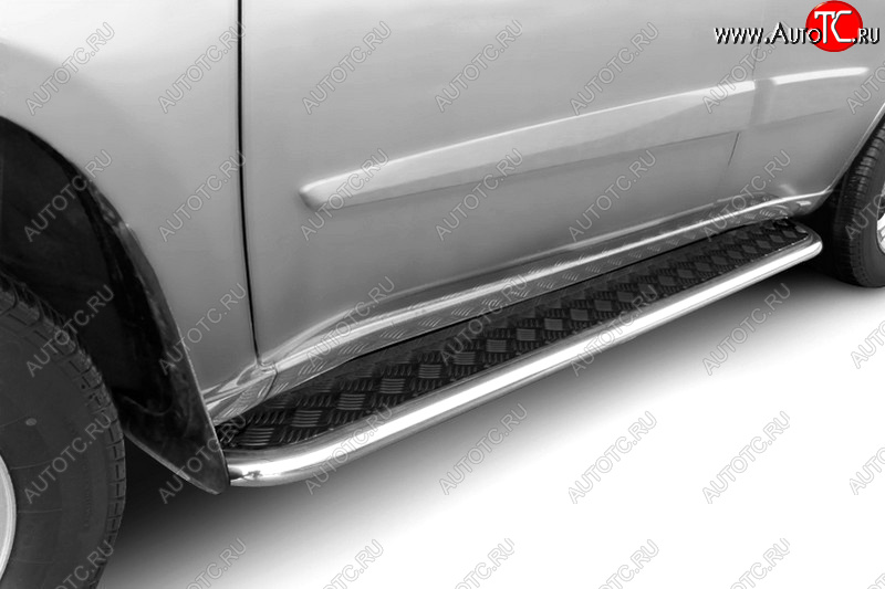22 999 р. Защита штатных порогов Arbori d42 с листом(чёрный квинтет) CHERY TIGGO FL 2013-  Черри Тигго 5 Arbori afzdactfl12  с доставкой в г. Керчь