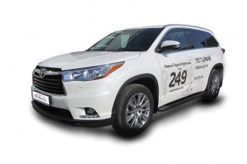 23 999 р. Комплект алюминиевых порогов Arbori Optima Black 1800 для TOYOTA Highlander 2014-2016  Тойота Хайлендер Arbori afzdaalthi1401  с доставкой в г. Керчь. Увеличить фотографию 1
