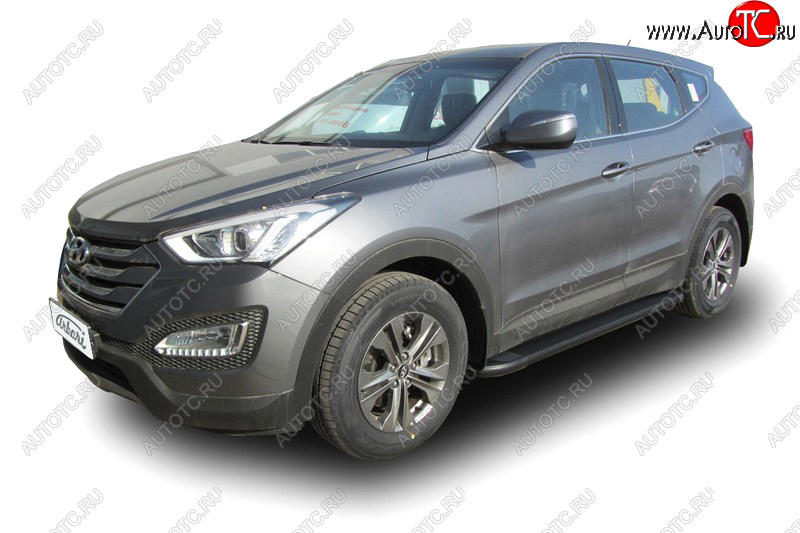 23 999 р. Комплект алюминиевых порогов Arbori Optima Black 1800 для HYUNDAI Santa Fe 2012-2016  Хендай Санта Фе Arbori afzdaalhsft1201  с доставкой в г. Керчь