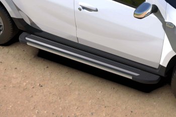 25 999 р. Комплект алюминиевых порогов Arbori Luxe Black 1800 для RENAULT Duster 2015-2021  Рено Дастер Arbori afzdaalrd1503  с доставкой в г. Керчь. Увеличить фотографию 1