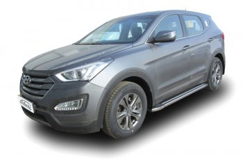 19 349 р. Комплект алюминиевых порогов Arbori Luxe Black 1800 для HYUNDAI Santa Fe 2012-2016  Хендай Санта Фе Arbori afzdaalhsft1203  с доставкой в г. Керчь. Увеличить фотографию 1
