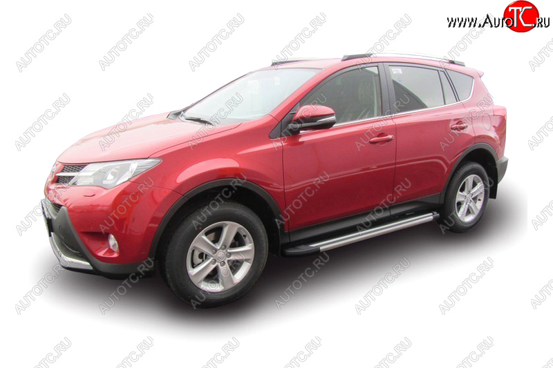 25 999 р. Комплект алюминиевых порогов Arbori Luxe Black 1700 для TOYOTA RAV4 2013-2015  Тойота Рав 4 Arbori afzdaaltr41303  с доставкой в г. Керчь