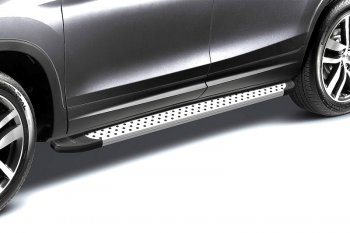 27 999 р. Комплект алюминиевых порогов Arbori Standart Silver 1800 для TOYOTA Highlander 2014-2016  Тойота Хайлендер Arbori afzdaalthi1405  с доставкой в г. Керчь. Увеличить фотографию 1
