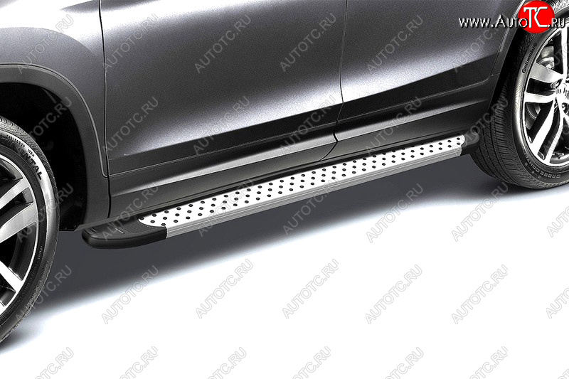27 999 р. Комплект алюминиевых порогов Arbori Standart Silver 1800 для TOYOTA Highlander 2014-2016  Тойота Хайлендер Arbori afzdaalthi1405  с доставкой в г. Керчь