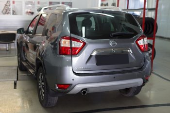 1 899 р. Накладка на задний бампер для Nissan Terrano 2014-2015, шагрень  Ниссан Террано Русская Артель nntr-028702  с доставкой в г. Керчь. Увеличить фотографию 1