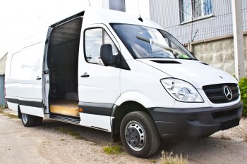 1 379 р. Накладка на порог боковой двери для Mercedes-Benz Sprinter 2006-2013 , шагрень  Мерседес Бенц Спринтер Русская Артель nmbs-036202  с доставкой в г. Керчь. Увеличить фотографию 1