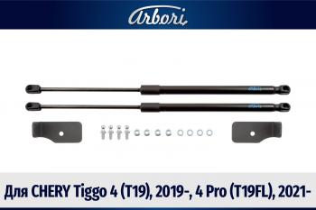 3 499 р. Упоры капота для CHERY Tiggo 4 (T19), 2019-, 4 Pro (T19FL), 2021-, к-т 2 шт  Черри Тигго 4 Arbori arbori.hd.017101  с доставкой в г. Керчь. Увеличить фотографию 1