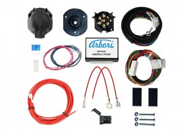 9 999 р. Универсальный комплект электрооборудования ARBORI для ТСУ Smart Connect CAN (7 PIN) с блоком согласования и функцией отключения парктроника Arbori arbori.e.7pcan  с доставкой в г. Керчь. Увеличить фотографию 1