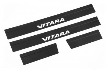 2 169 р. Накладка на внутренние пороги Suzuki Vitara, к-т 4 шт. Черные  Сузуки Сх4 SUZUKI 990nn-54p00-000  с доставкой в г. Керчь. Увеличить фотографию 1
