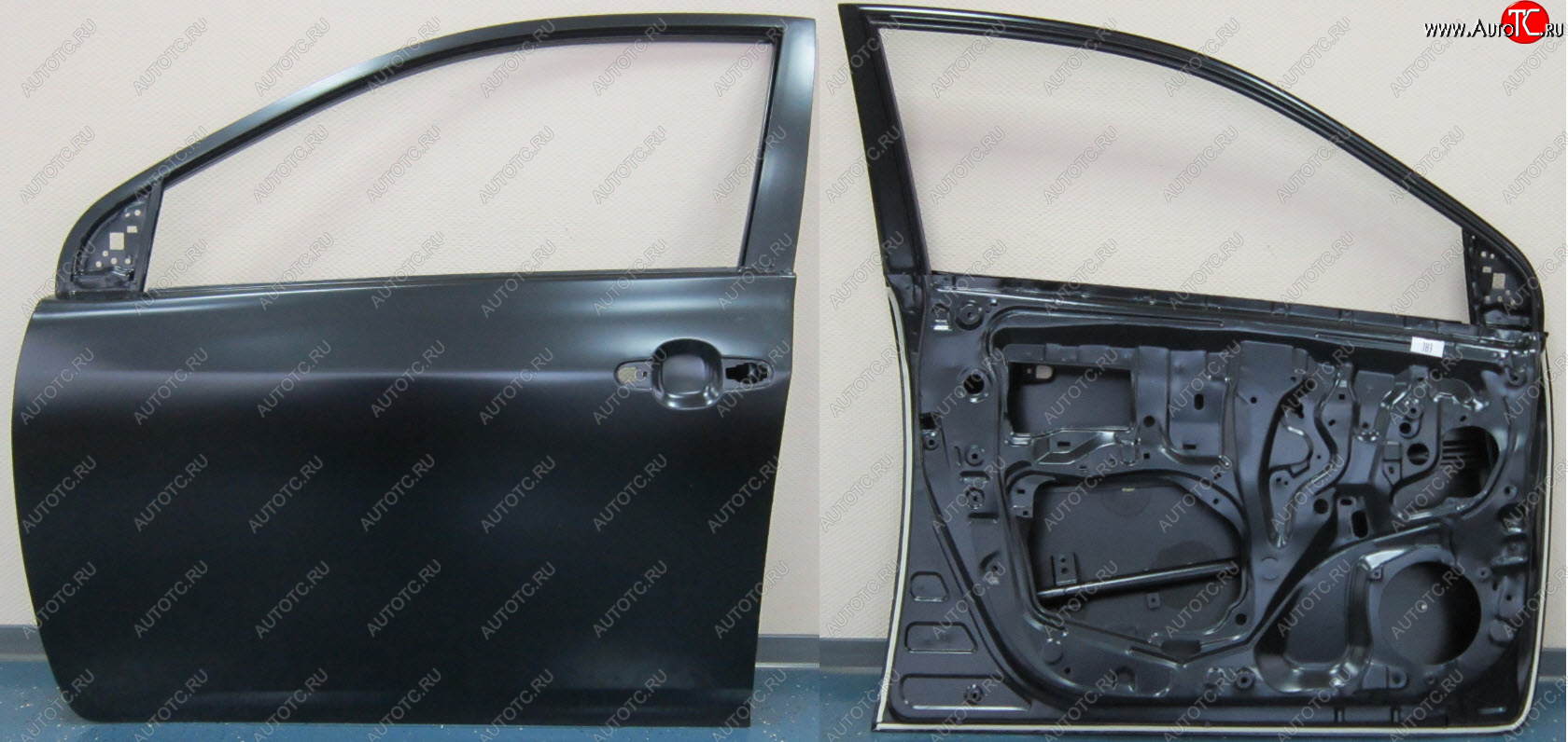 13 449 р. Левая дверь передняя BodyParts  Toyota Corolla  E150 (2006-2010) седан дорестайлинг (Неокрашенная)  с доставкой в г. Керчь