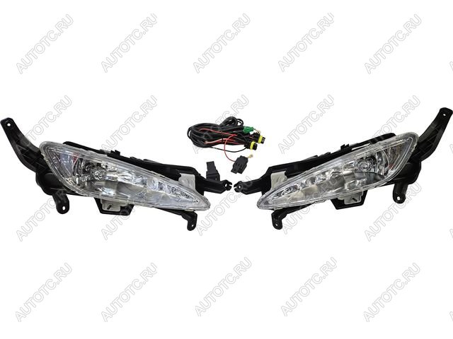3 399 р. Противотуманные фары комплект (проводка, кнопка, пр-во Китай) BodyParts  KIA Optima  3 TF (2010-2013) дорестайлинг седан  с доставкой в г. Керчь