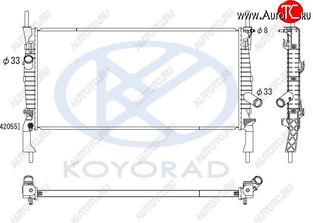 4 099 р. TRANSIT РАДИАТОР ОХЛАЖДЕН С КОНДИЦ (см.каталог) KOYORAD fdtrt06-912  с доставкой в г. Керчь
