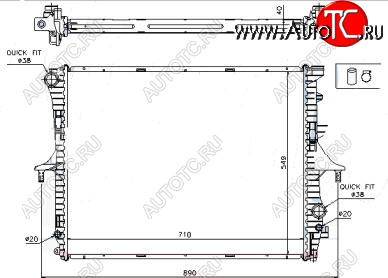 5 699 р. TOUAREG РАДИАТОР ОХЛАЖДЕН 2.5 TD (см.каталог) BODYPARTS vwtou02-913  с доставкой в г. Керчь