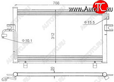 3 899 р. P11 (СМ ФОТО!! 735x331mm) КОНДЕНСАТОР КОНДИЦ (см.каталог) BODYPARTS nnp1197-931  с доставкой в г. Керчь