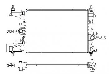 3 799 р. CRUZE ((1.6  113л.с.1,8  ASTRA 09- 1.6 AT без конд.) РАДИАТОР ОХЛАЖДЕН MT 1.6 1.8 BODYPARTS cvcrz09-911  с доставкой в г. Керчь. Увеличить фотографию 1