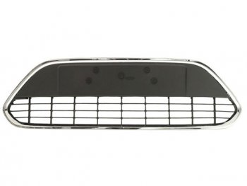 Центральная решетка переднего бампера (пр-во Китай) BODYPARTS Ford Focus  2 (2007-2011) седан рестайлинг, универсал рестайлинг, хэтчбэк 3 дв. рестайлинг, хэтчбэк 5 дв. рестайлинг (молдинг хром)