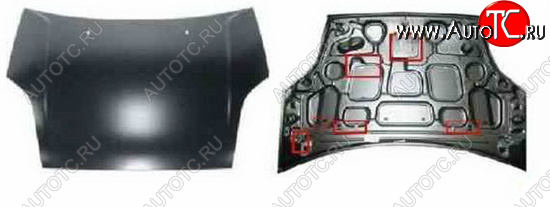 12 599 р. Капот BodyParts Ford Fiesta 5 хэтчбэк 5 дв. рестайлинг (2005-2008) (Неокрашенный)  с доставкой в г. Керчь