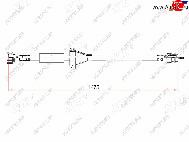 699 р. Трос спидометра MERCEDES-BENZ E-CLASS (W124) 85-93 SAT ST-325-0004  с доставкой в г. Керчь