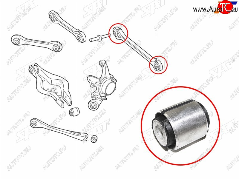 549 р. Сайлентблок BMW 1-Series 11-19  3-Series 11-19  2-Series 14-  3-Series Gran Turismo 13-20 SAT ST-33326792533B  с доставкой в г. Керчь