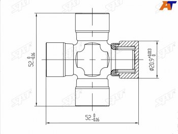 Крестовина TOYOTA RAV4 ACA3#ZSA4# SAT ST-37100-42080SP