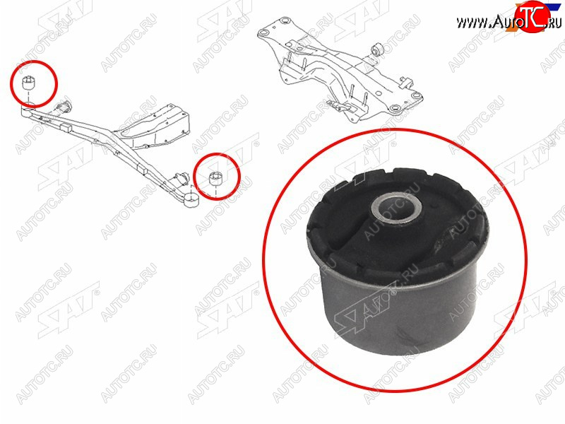 569 р. Сайлентблок Subaru Forester 97-08  Impreza 92-07  Legacy 93-98  Outback 94-99 SAT ST-41322-AC060  с доставкой в г. Керчь