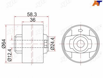 539 р. Сайлентблок Toyota Corolla (E150) 06-13  RAV4 (XA30) 05-13  Lexus NX 14-17  Toyota Auris 06-12  SAT ST-41651-42120  с доставкой в г. Керчь. Увеличить фотографию 2