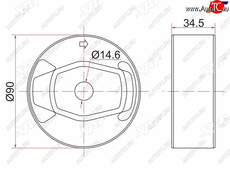619 р. Опора дифференциала RR TOYOTA AURISBLADERUMIONMARK X ZIORAV4 4WD 05- SAT ST-41651-42130  с доставкой в г. Керчь