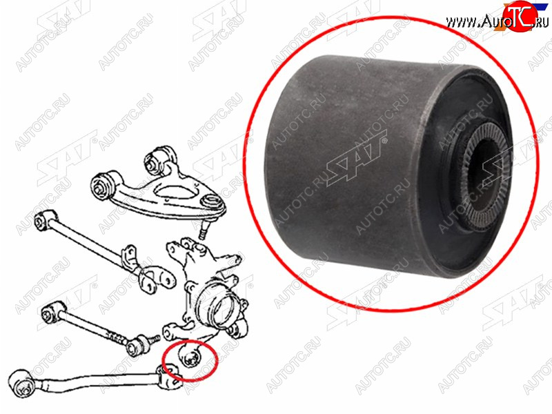231 р. Сайлентблок Toyota Crown 03-12  Lexus GS 05-12  Toyota Crown Majesta 04-09  Mark X 04-09 SAT ST-42305-30090-U  с доставкой в г. Керчь