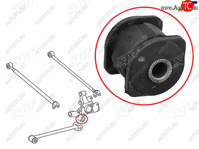 299 р. Сайлентблок Toyota Caldina (T190,T210) 92-02  Camry (XV20,XV30,XV40,XV50) 96-21  Corolla (E90,E100 SAT ST-42305-06020-U  с доставкой в г. Керчь