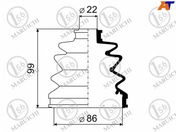 539 р. Пыльник ШРУСа наружный NISSAN WINGROAD Y10,Y11SUNNY B11-B15ALMERA 86-06 MARUICHI 05-417  с доставкой в г. Керчь. Увеличить фотографию 2