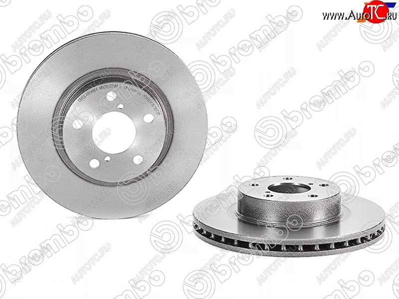 4 099 р. Передний тормозной диск (вентилируемый, d 260) BREMBO Subaru Impreza GC седан (1992-2000)  с доставкой в г. Керчь