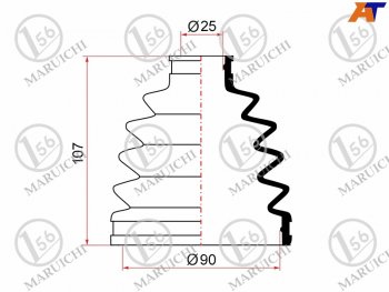 649 р. Пыльник ШРУСа наружный TOYOTA CAMRY ACV4# 06-09RAV4 ACA2# 2AZFE 03-05IPSUM ACM2# 01-09HONDA ACCOR MARUICHI 02-164  с доставкой в г. Керчь. Увеличить фотографию 1