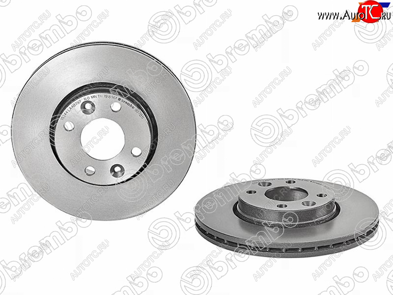 4 299 р. Передний тормозной диск (вентилируемый, d 260) BREMBO Renault Logan 2 дорестайлинг (2014-2018)  с доставкой в г. Керчь