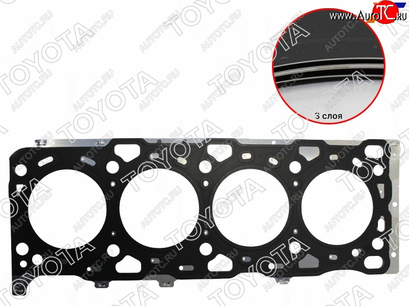 4 599 р. Прокладка ГБЦ TOYOTA HiluxFortuner 1-2GDFTV 15- TOYOTA 11115-0E020-D0  с доставкой в г. Керчь