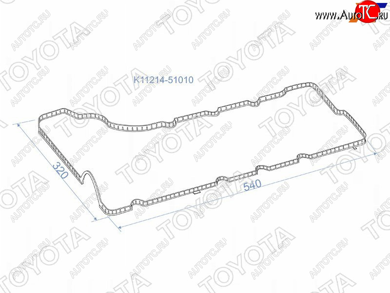 1 199 р. Прокладка клапанной крышки LH (1VDFTV) TOYOTA Toyota Land Cruiser 200 дорестайлинг (2007-2012)  с доставкой в г. Керчь