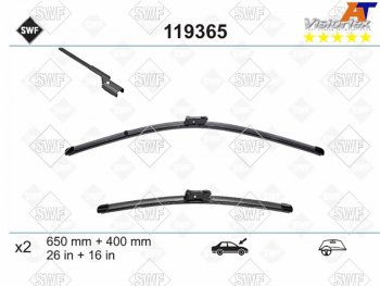 3 299 р. Комплект щеток стеклоочистителя 650мм+400мм TOYOTA AVENSIS 08-18                                     SWF 119365  с доставкой в г. Керчь. Увеличить фотографию 3