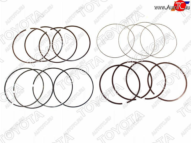 8 449 р. Кольца поршневые TOYOTA COROLLA,IST,AURIS 2,3ZRFE 07- TOYOTA 13011-37090  с доставкой в г. Керчь