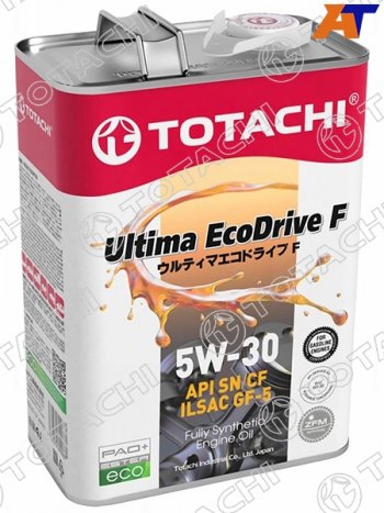 4 749 р. Масло моторное синтетическое TOTACHI Ultima Ecodrive F 5W-30 SN/CF, A5/B5, GF-5 4л TOTACHI 12204 TOTACHI 12204  с доставкой в г. Керчь. Увеличить фотографию 2