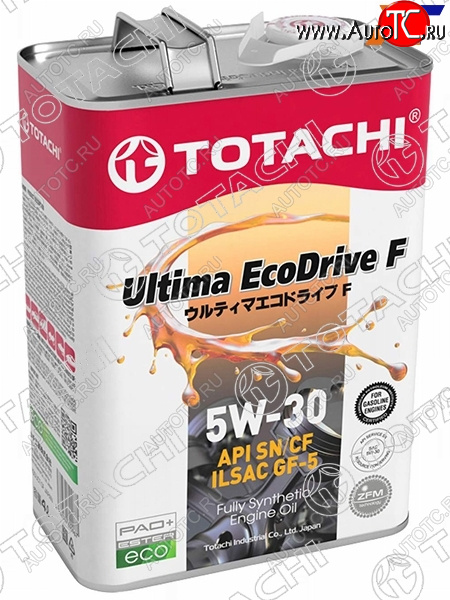 4 749 р. Масло моторное синтетическое TOTACHI Ultima Ecodrive F 5W-30 SN/CF, A5/B5, GF-5 4л TOTACHI 12204 TOTACHI 12204  с доставкой в г. Керчь