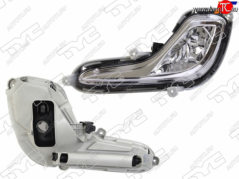 2 399 р. Левая противотуманная фара TYC  Hyundai Solaris  RBr (2010-2014) седан дорестайлинг, хэтчбэк дорестайлинг  с доставкой в г. Керчь