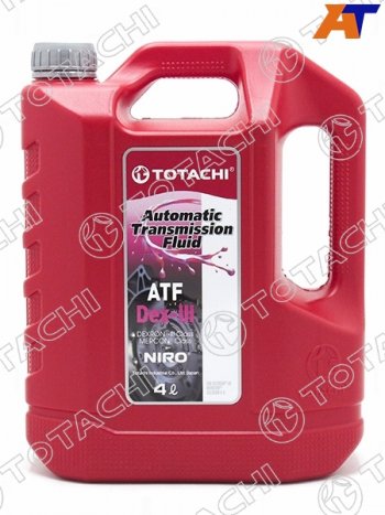 2 299 р. Масло трансмиссионное синтетическое TOTACHI NIRO ATF DEX III 4л Декстрон 3 TOTACHI 21204  с доставкой в г. Керчь. Увеличить фотографию 1