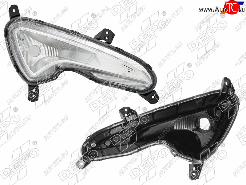 2 399 р. Фара противотуманная (Спереди Справа) Hyundai Solaris 14-17 DEPO 221-1603R-UE  с доставкой в г. Керчь