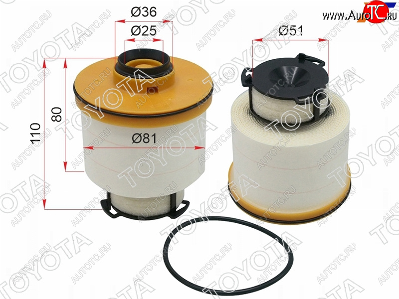 2 899 р. Фильтр топливный 1-2GD HILUX 15- TOYOTA 23390-0L070  с доставкой в г. Керчь