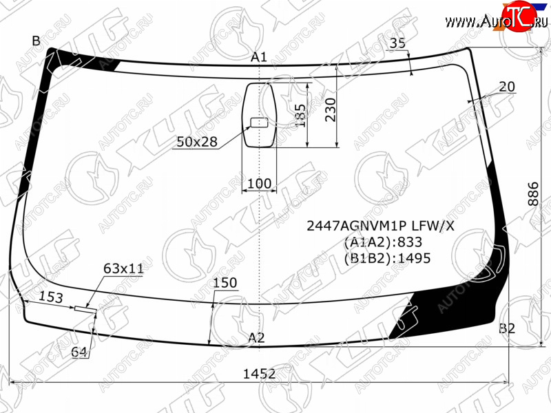 5 999 р. Стекло лобовое + дд BMW 3 SERIES E90/E91 4/5D 05-11 XYG 2447AGNVM1P LFW/X, 2447agnvm1plfwx XYG 2447AGNVM1P LFW/X  с доставкой в г. Керчь